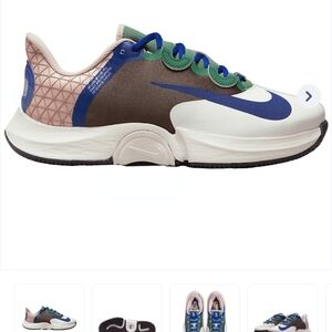 Naomi Osaka Gently Worn Sneakers in Blue, Green, and Brown